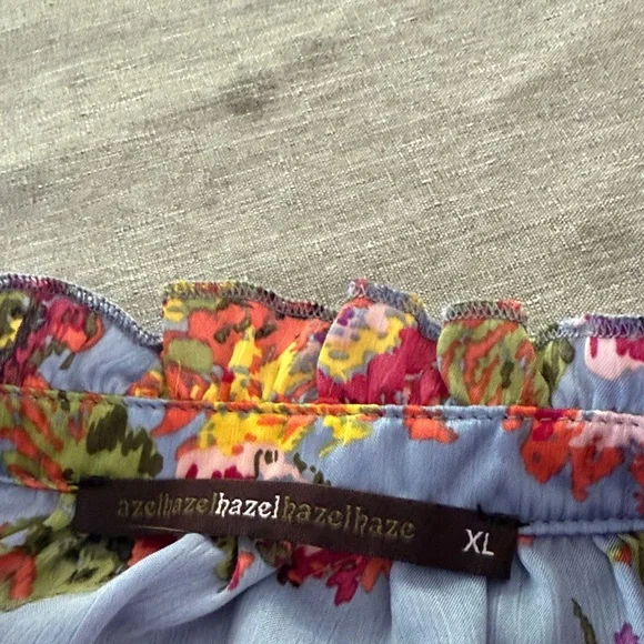 Floral Blue Women's Top - Picture 5 of 5